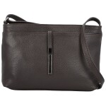 Módní dámská kožená crossbody kabelka Ofelie, tmavě hnědá