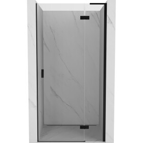 MEXEN/S - Mist-H L sprchové dveře křídlové pravé 70, transparent, černá 8A5L-070-000-70-00-P