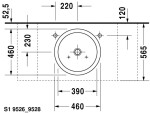 DURAVIT - Starck 1 Umyvadlová mísa bez přepadu, průměr 46 cm, bílá 0445460000