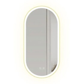 Tutumi - Zrcadlo LED OVL 50x100cm Gold HOM-02606