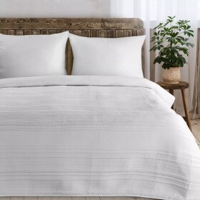 DumDekorace Elegantní přehoz TARA z matné látky s prošívaným vzorem - bílý Šířka: 170 cm | Délka: 210 cm