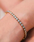 ELENYS Tennis 3 mm – pozlacený náramek 18K žluté zlato Délka náramku: 17,4 cm