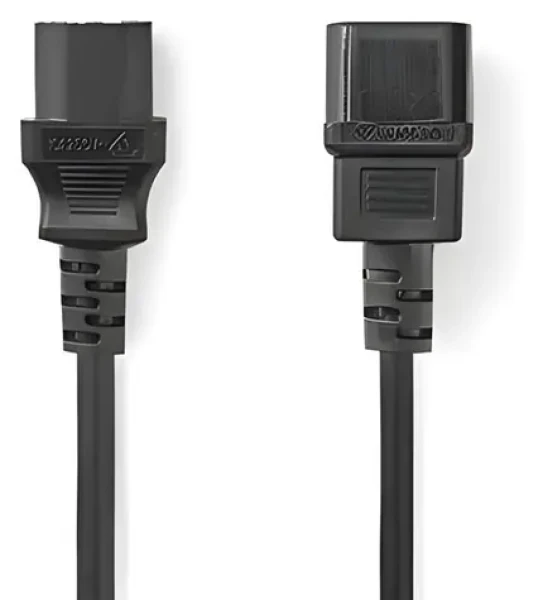 Nedis Napájecí kabel IEC-320-C14 - C13 černá / Napájecí kabel / 2 m / Poniklované / PVC (CEGP10500BK20)