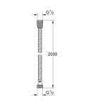 GROHE - Hadice Sprchová hadice VitalioFlex Metal Long-Life 2 m, chrom 22103000