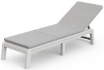 KETER ATLAS (MALLORCA) lehátko s poduškou - bílá/světle šedá