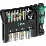 WERA Tool-Check Modular 1 černá/zelená / Račna + bity / 21 dílů / 1/4" (05049000001)