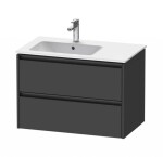 DURAVIT - Ketho.2 Umyvadlová skříňka 55x81x48 cm, 2 zásuvky, grafit mat K25267049490000