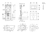 GEBERIT - Duofix Set předstěnové instalace, klozetu Gaia a sedátka softclose, tlačítko Sigma20, chrom/chrom mat SANI11CA1133B