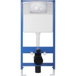 CERANO - Kompletní WC set Profi/Cronus Standard - bílá lesklá - WC tlačítko Duo/Chrom - předstěnová instalace - 59,3x38,4 CER-207104