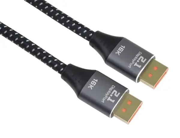 OEM DisplayPort 2.1 / Kabel / 16K 60Hz / kovové a zlacené konektory / 1,5 m (kport11-015)