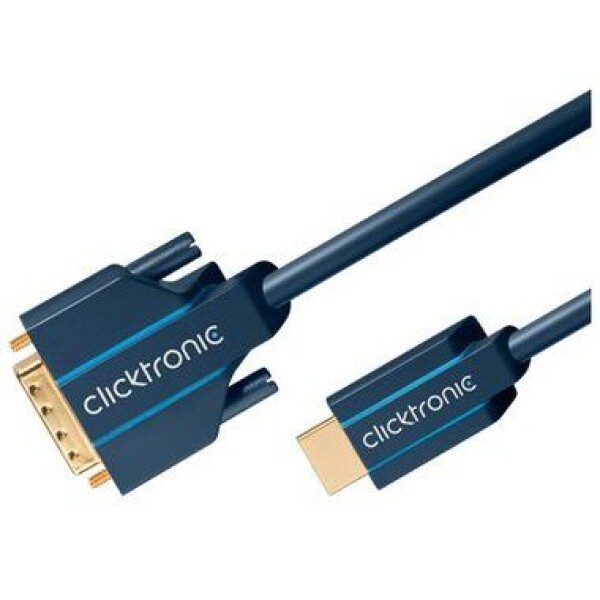 ClickTronic HQ OFC kabel HDMI male DVI-D male (24+1), zlacené, 2m (4040849703416)