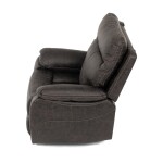 TV a relaxační křeslo s manuálním ovládáním, potah coffee látka v dekoru vintage