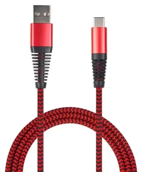 2GO USB-C 1 m červená / Datový kabel / USB 3.2 Gen 1 / nylon (795947)