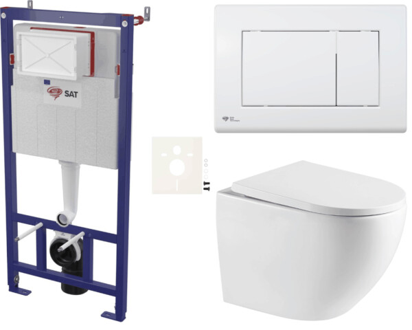 Závěsný WC set do lehkých stěn / předstěnová SAT SIKOSSREX6720K SIKOSSREX6720K