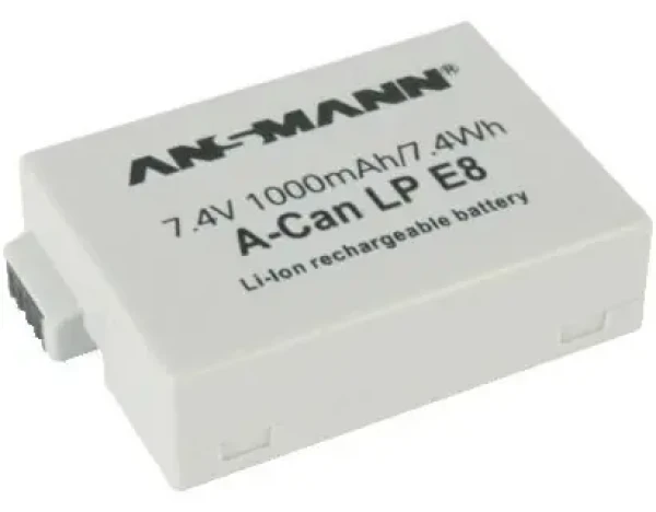 Ansmann A-Can LP-E8 / Náhradní akumulátor / Canon LP-E8 / Li-Ion / 7,4 V / 1000 mAh (5044853)