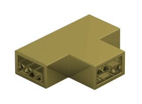 Erga Paris, T-konektor pro sprchové zástěny Paris, zlatá matná, ERG-V02-PARIS-TCON-GB