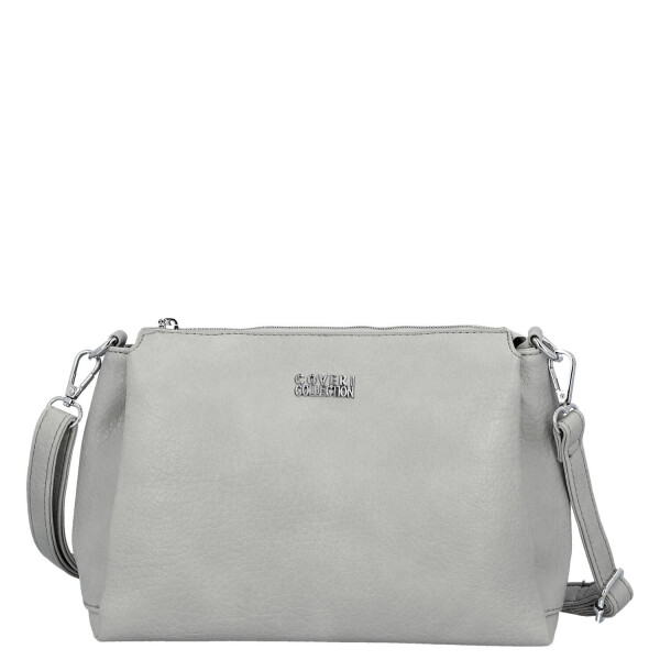 Trendy dámská koženková crossbody kabelka Denissa, šedá