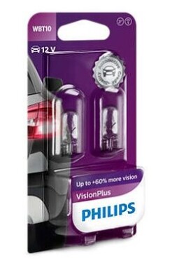 Philips AutoPhilips Vision Plus WB T10 W2,1x9,5D 6W 12V P3243 2 ks