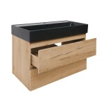 Koupelnová skříňka 2 zásuvková s umyvadlem SAT B-Way 99x50x45 cm dub mat BWAY2100OAKU2BB BWAY2100OAKU2BB