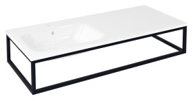 SAPHO - SKA konzole pod umyvadlo/desku 119,7x22x51cm, černá mat SKA820