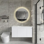 Erga Carla, kulaté LED zrcadlo 80cm, 1840 lm, 3 barvy světla, ERG-V01-208-8080