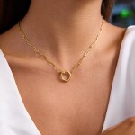 ELENYS Infinite Circle – pozlacený náhrdelník 18K žluté zlato Délka: 45+5 cm / max. 50 cm