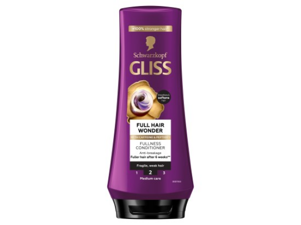 Schwarzkopf Gliss Full Hair Wonder Kondicionér s kofeinem pro slabé vlasy 200 ml