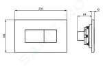 IDEAL STANDARD - Solea Ovládací tlačítko splachování Solea P2, černá R0110A6