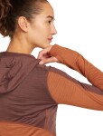 ICEBREAKER Wmns Mer 200 Realfleece Descender LS Zip H, Dusty Clay/Carob/Cb (vzorek) velikost: S