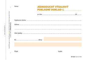 Výdajový doklad jednoduchý, A6, 100 listů, NCR