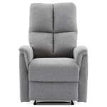 Relaxační křeslo, manuální ovládání, světle šedá látka