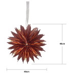 STAR TRADING Závěsná svítící hvězda Dis Red 45 cm, červená barva, papír