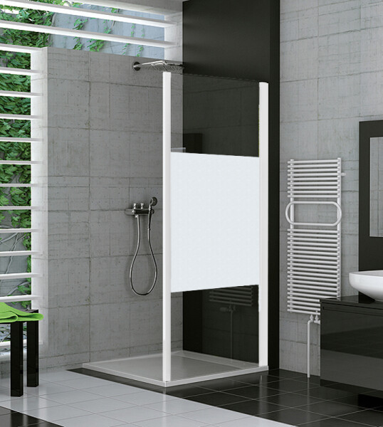 SanSwiss TOPF 0800 04 51 Boční stěna 80 cm, bílá/linie