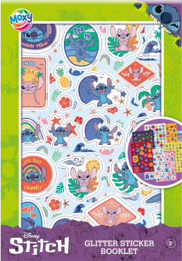 Třpytivé samolepky Stitch A5 8 archů - Craft Creative