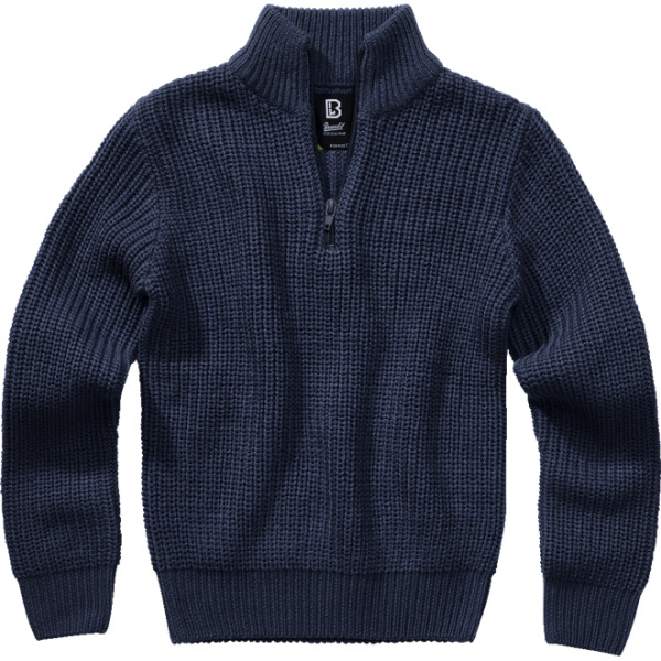 Brandit Svetr dětský Kids Marine Pullover Troyer navy 122/128
