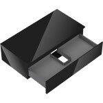 MEXEN/S - Orio koupelnová skříňka pod umyvadlo 90 cm s deskou, 1 šuplík, černá lesk 91A10-09023-1-BFC70