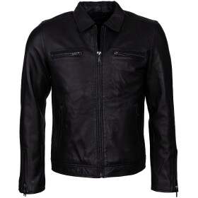 Pánská Kožená Bunda Cartier Brixton Černá Velikost: XL