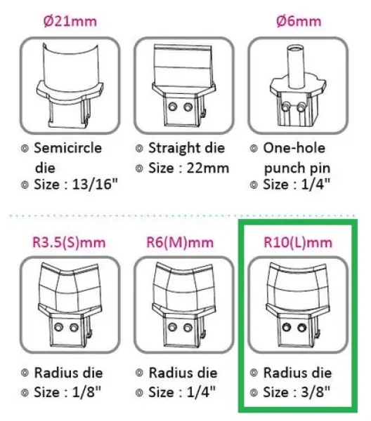 KW triO Výsekový rádius pro KW triO 9521 10 mm (COK-09521-R10)