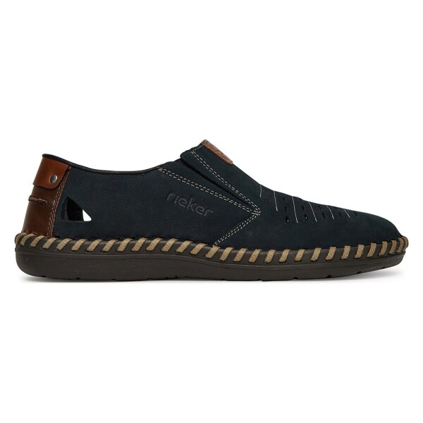 Polobotky Rieker B2457-14 Přírodní kůže (useň) - Nubuk