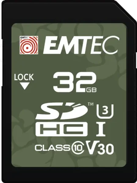 EMTEC Outdoor SD UHS-I U3 V30 32GB / čtení: 100MBs / zápis: 50MBs (ECMSD32GHC10OR)
