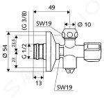 SCHELL - Comfort Rohový regulační ventil, chrom 049250699