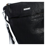 Zajímavá dámská koženková crossbody Kornel, černá