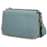 Stylová dámská koženková crossbody kabelka Ebbas, džínově modrá