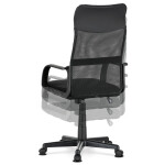 Kancelářská židle, houpací mechanismus, černá síťovina, KA-L601 BK