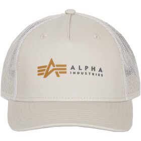 Alpha Industries Čepice Baseball Label Trucker Cap jet stream white
