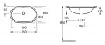 VILLEROY & BOCH - O.novo Vestavné umyvadlo 60x35 cm, s přepadem, Ceramicplus, bílá 416260R1