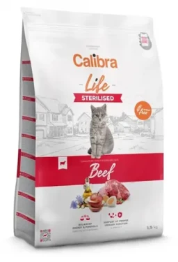 Calibra Life Sterilised Beef 1,5 kg / Granule pro kočky / pro kastrované kočky