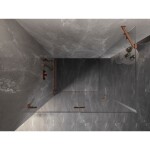 MEXEN/S - Lunar-F sprchový kout skládací dveře levá 90 x 70, transparent, miedź szczotkowan 836-090-070-65-00-L