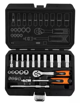 NEO TOOLS 10-231 / Sada nářadí a nástrčných hlavic / velikost 1/4 / 23 ks (10-231)