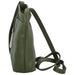 Trendy dámská kožená crossbody Simona, tmavě zelená